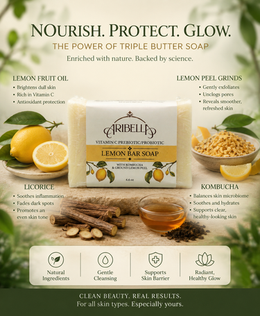 Vitamin C Prebiotic/Probiotic Lemon Bar Soap